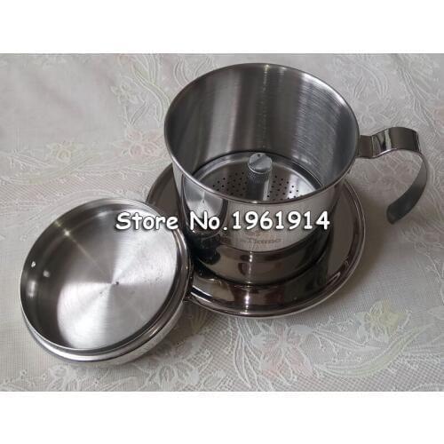 Portable Stainless Steel Vietnam Coffee Dripper Reusable Filter Vietnam Coffee Drip Pot v60 Dripper Vietnamese Coffee Filter Cup