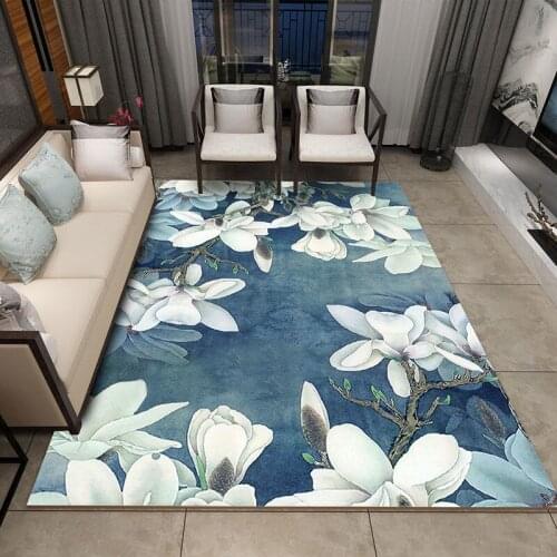 Simple Nordic luxury modern bedroom carpet dark flower Nordic modern carpet living room sofa carpet corridor mat custom non-slip