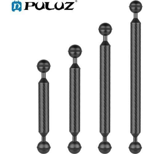 PULUZ Carbon Fiber Float Buoyancy Aquatic Arm Dual Balls Floating Arm Diving Camera Underwater Diving Tray for Gopro/Smartphone