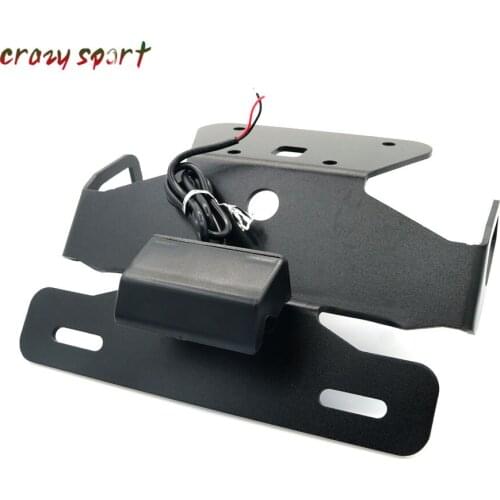 License Plate Holder Frame For KAWASAKI Z250 Z300 NINJA 300 250 NINJA250 Motorcycle Fender Registration Tail Bracket LED Light