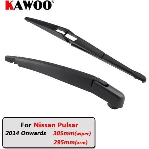 KAWOO Car Rear Wiper Blade Blades Back Window Wipers Arm For Nissan Pulsar Hatchback (2014 Onwards) 305mm Auto Windscreen Blade