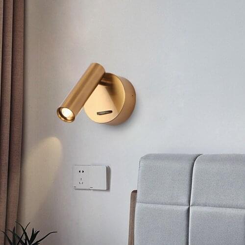 3W CREE LED Reading Light Fixture Wall Mount Lamp Switch Spotlight 4000k Bedroom