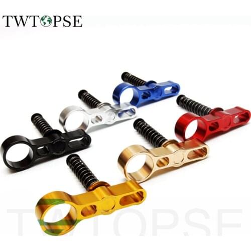 TWTOPSE 2 pcs Bicycle Hinge Clamp Lever For Brompton Folding Bike Bicycle Clamp Plate Lightweight CNC AL7075 Aluminum hcl-3