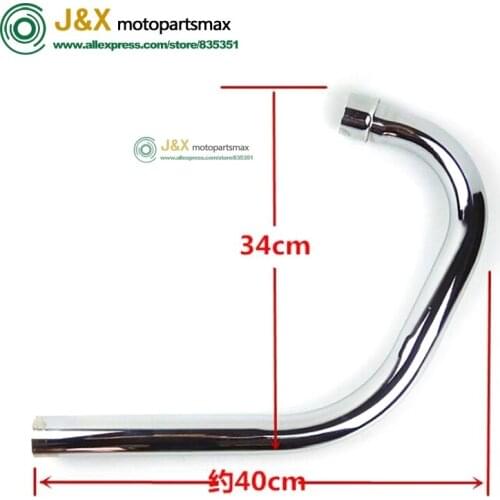 Motorcycle Exhaust Full System Muffler Contact Pipe Slip-On For Honda CG125 CG150 CG200 CG 125 150 200