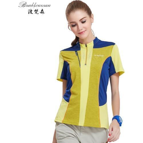 Women Quick-drying t-shirt Sports Short Sleeve tops Slim Fitness Running T-shirts Bodybuilding T-shirts female Hiking tops 8856B