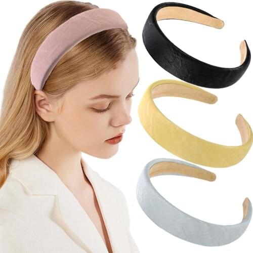 Haimeikang Women Solid Color Hairbands Headbands Cloth Fashion Bezel Hair Hoop Hair Bands Elastic Girls Hair Accessories