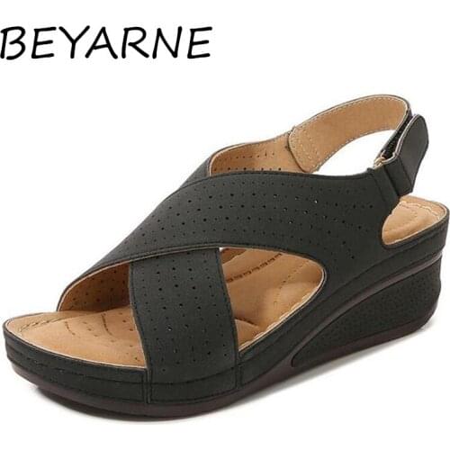 BEYARNE summer sandalias Platform Sandals 2021 Fashion Women Non-slip Gladiator Sandal Wedges Shoes Casual Woman Beach shoes