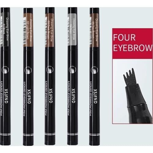 Liquid eyebrow pencil Very fine sculpted eyebrow pencil 4-head eyebrow pencil