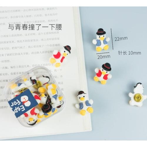 10pcs/lot New Office Thumbtacks Push Pins Colored Map Photos vest duck Pin Board Cork Office&School Supplies Free Shipping