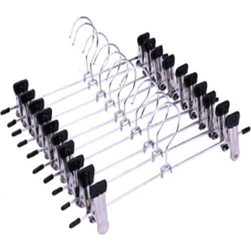 20PCS Clip Hangers Trouser Skirt Coat Pants Bulk Stainless Steel Clothes Coathangers