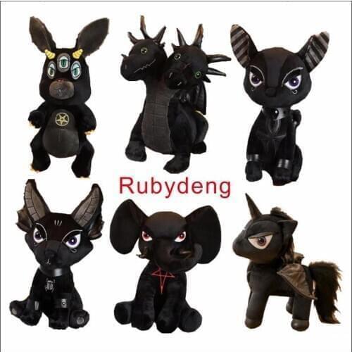 2020 New Arrival Black Elephant Dog Devil Doll Plush Rabbit Pentacle For Children Birthday gift
