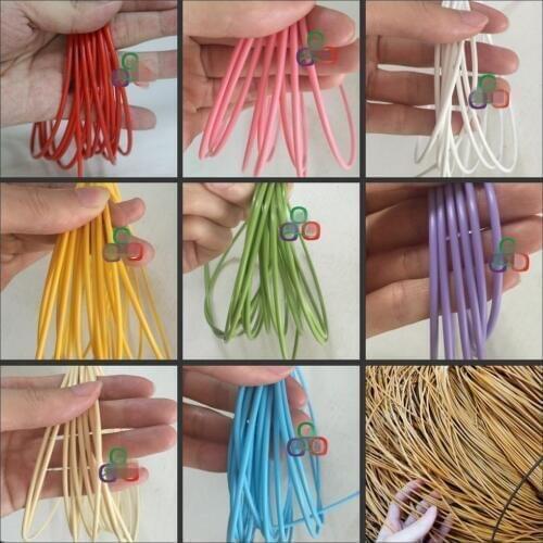 500G 70Meter Diameter:2.5mm Round white Yellow Synthetic Rattan Weaving Material Plastic Knit Repair Chair Table PE Rattan