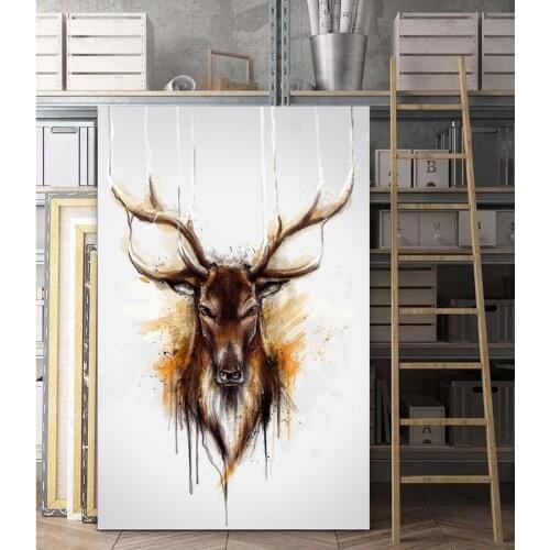 Alpha Wild Animals Abstract Wall Art Paint Wall Decor Canvas Prints Canvas Art Poster Oil Paintings No Frame