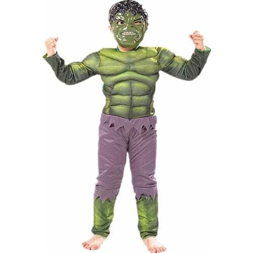 Anime Cosplay Superhero Children Muscle Suit Hulk Spiderman Costume Clothes Childrens Day Gifts Halloween Christmas