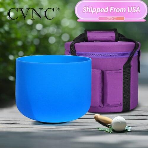 CVNC 10" F Green Crystal Singing Bowl 432Hz Heart Chakra Meditation with Free 10" Bag