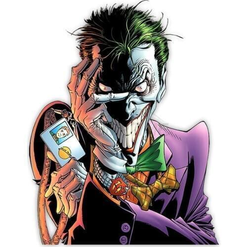 Dawasaru for Joker Car Stickers and Decals Waterproof 3D Occlusion Scratch Waterproof Decals Body for Car,13cm*13cm