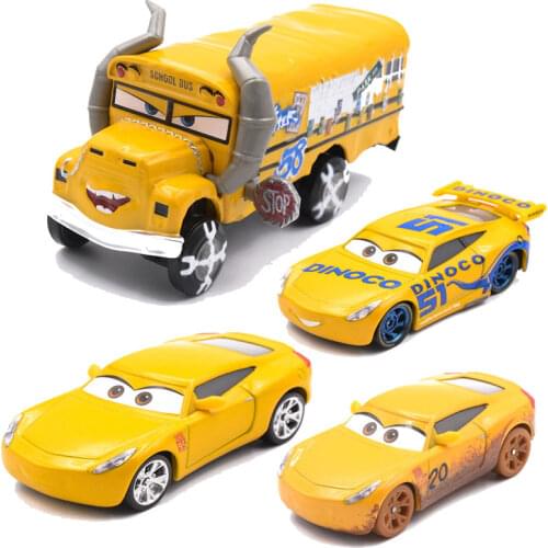 Disney Pixar Cars 3 Lightning McQueen Cruz Uncle Truck All Cartoon Figures Model Jackson 1:55 Toys Vehicles Boys Christmas Gifts