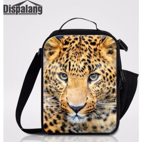 Dispalang New Insulated Lunch Bag For School Picnic Leopard 3D Printing Portable Cooler Bag Children Thermal Lunchbox Meal Bag