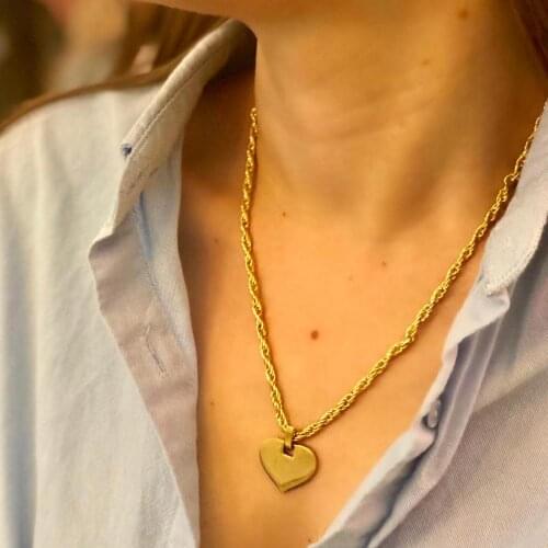 GULCE DERELI, HEART SYMBOL, PENDANT NECKLACE, CHAIN NECKLACE, GIFT BOX, GOLD/SILVER PLATED