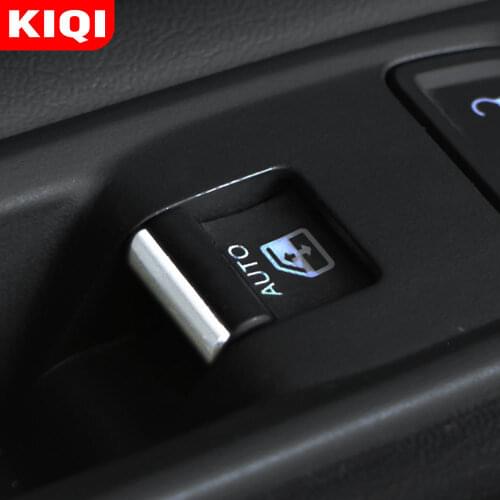 KIQI 7Pcs/Set ABS Chrome Car Door Window Switch Lifts Button Cover Trim for Jeep Compass 2th 2017 2018 2019 2020 Accessories