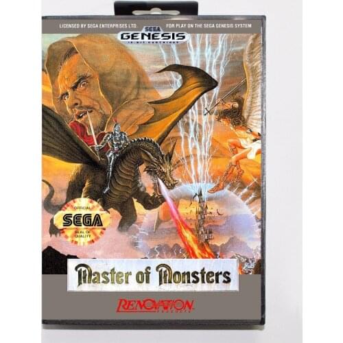 Master Of Monsters Game Cartridge 16 bit MD Game Card With Retail Box For Sega Mega Drive For Genesis