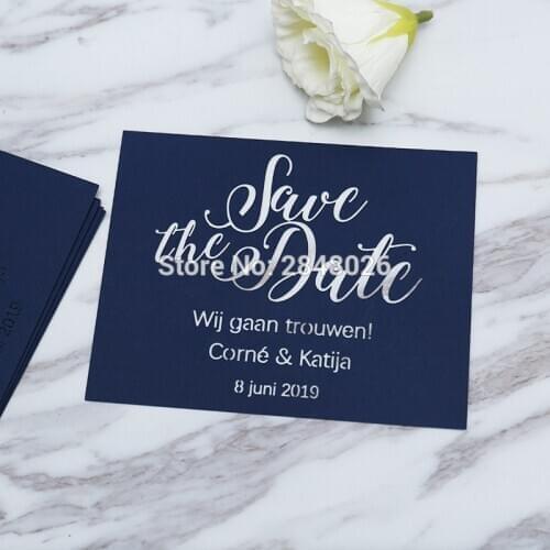 Laser cut Navy blue save the date, laser cut wedding save the date cards,wedding invitation cards