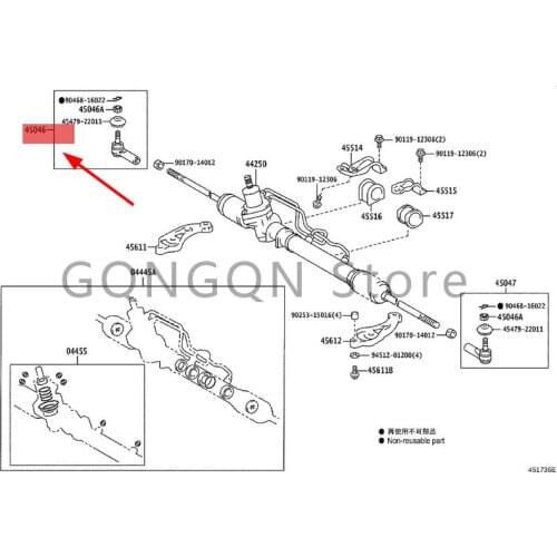 CAR Right Tie Rod End Sub-assembly 1974-1987 Toy ot aCOR OLL A SPR INT ER Right Tie Rod End