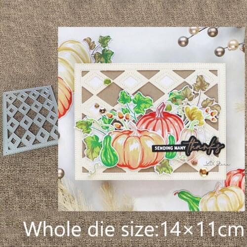 New Design Craft Metal stencil mold Cutting Dies Diamond Plaid decoration scrapbook die cuts Album Paper Card Craft Embossing