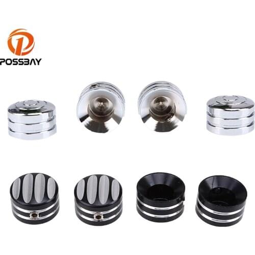 POSSBAY Aluminum Motorcycle Nut Cover Bolt Kit Wheels Nuts Bolts Cap for Harley-Davidson XL XR 2008 2009 2010 2011 2012 2013