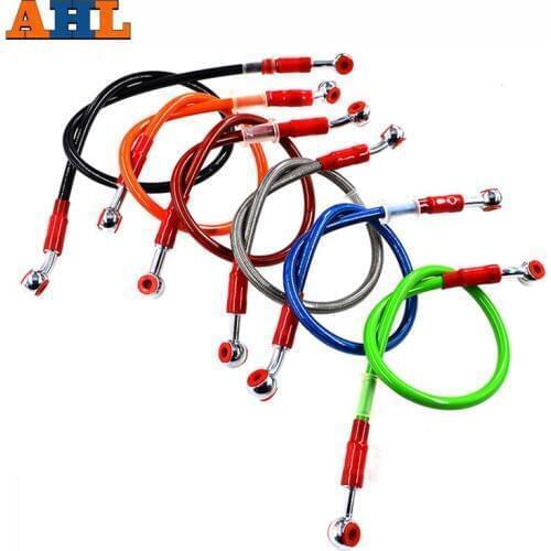 Universal Motorcycle 6 ColorS Dirt Bike Braided Steel Reinforce For Brake line Cable Clutch Oil Hoses Tube Pipe 70 cm 80cm 90cm