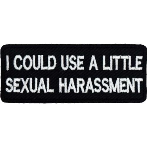 I COULD USE A LITTLE SEXUAL HARASSMENT Embroidered Applique Sewing Label Punk Biker Patches Apparel Accessories Badge