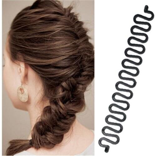 1pcs Women Hair Braid Tool Holder Clip Wave Hair Braiding Tool Weave Hair Braider Roller Hair Twist Styling Tool DIY Accessories