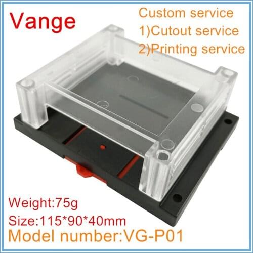 10pcs/lot mold injected extrusion housing ABS plastic case enclosure diy 115*90*40mm for PLC system design PCB equipment