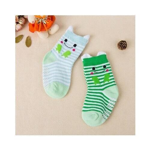 2 Pairs New Baby Socks Cartoon Animal Non-slip Socks Baby Floor Socks Children Toddler Socks Boys and Girls Boat Socks