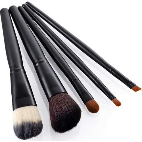 KAN 5pcs Professional Makeup Brushes Rose Color Eye Shadow Make Up Brush Set Blending Eyeliner Brow Cosmetic Tool Set
