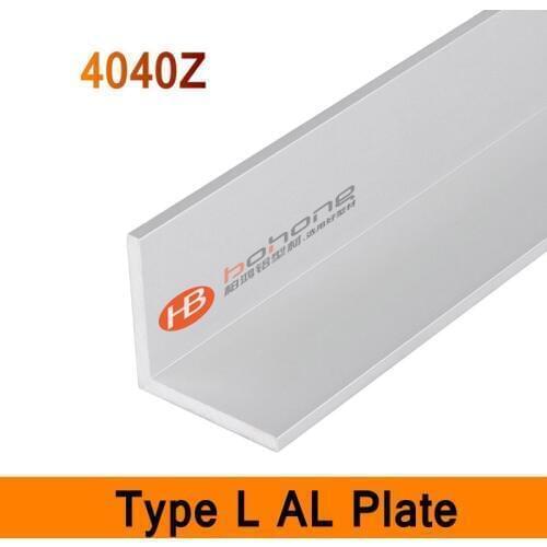 4040Z Type L Aluminium Profile Long Angle Plate 4mm Wall DIY Brackets AL 3D DIY Printer Frame Metal Connector Sheet Workbench