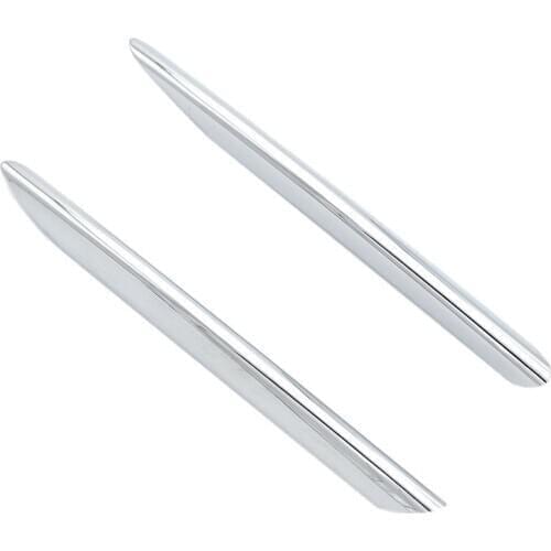 Car Chrome Front Bumper Fog Light Eyebrow Trim Strip for Honda Civic 2016 2017 2018