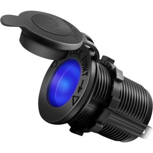 180W Power Supply USB Car Modification Accessories Cigarette Lighter Seat Power Supply Base with LED Backlight