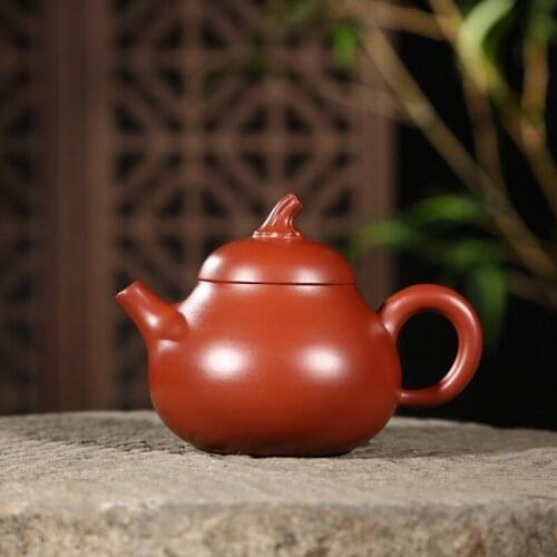 Clay pot genuine famous artisans hand-made raw ore Dahongpao tomato section pot Kungfu tea gift teapot customization