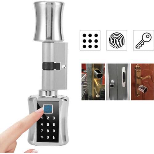 Intelligent Biometric Fingerprint Scanner Door Lock Password Coded Lock for Smart Home Fingerprint Door Lock