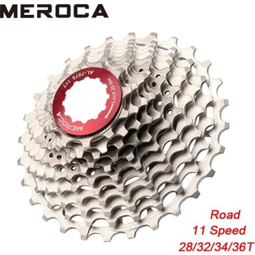 Meroca 11 Speed 11-28T 11-32T 11-34T 11-36T Cassette Road Bike CNC Ultralight Flywheel Accesorios 11 Speed bicycle Cassette