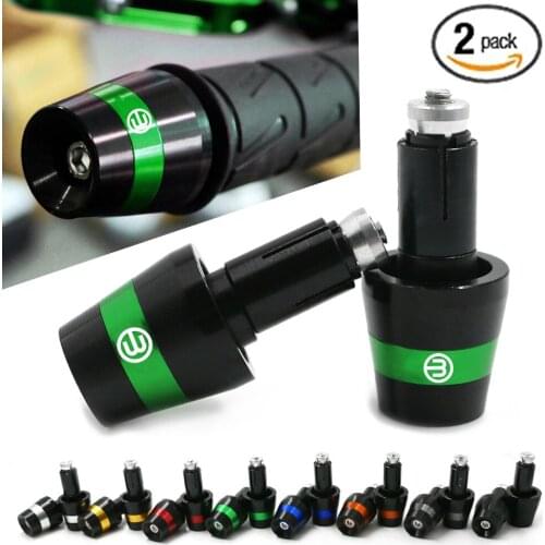 7/8" Handle Bar Ends Grips For Kawasaki NINJA 1000 250R 300 400 650R ZX10R Z750 Z800 Z900/RS Handlebar Counterweight Plug Slider