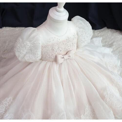 Lace Tutu Girl Baby Baptism Clothes Dress For Girl Wedding Christening Gown Infant Baby Gown 1 Year Birthday Party Wear Vestidos