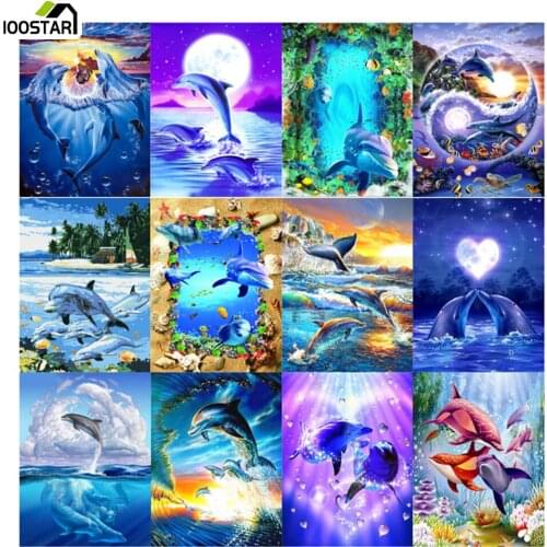 Frameless Dolphin DIY Painting By Numbers Acrylic Paint By Numbers Animal Wall Art Picture For Home Decor Unique Gift For Kids