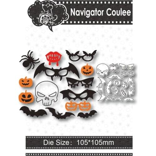 Halloween Metal Cutting Die Pumpkin Bat Set Die to Scrapbook Layered Drawing Craft Supplies Decoration Stamps and Die 2021