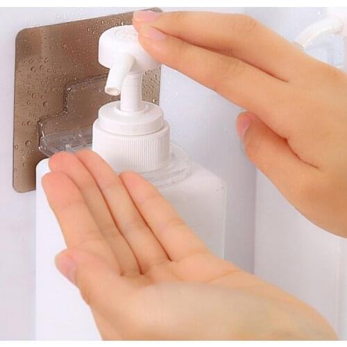 Suction Cup Rack Shower Gel Shampoo Soap Liquid Wall Mount Holder Bathroom Shelf Organizer Hook Accessories