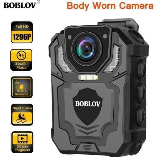 BOBLOV T5 1296P Body Camera Audio Recording Wearable Police Camera Law Enforcement Night Vision Loop Recording DVR Mini camera