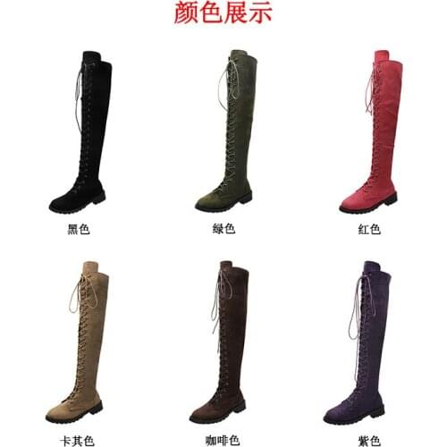 New Thigh High Boots Women Boots Winter Shoes Over The Knee Boots Suede Women Shoes Female Winter Women Winter Boots Plus Size