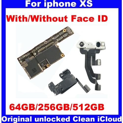 Original Unlocked Motherboard For iphone X S XS 64GB 256GB 512GB IOS system logic board 100% Tested Mainboard With / NO Face ID