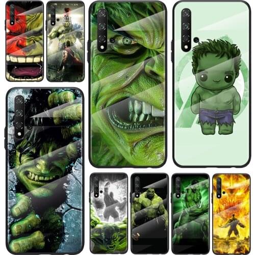 Marvel Hulk For Honor 30 20 10 9X 8X Pro Plus Lite Tempered Glass Hot New Shell Luxury Cover Phone Case
